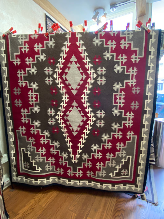 Ganado Navajo rug for sale, authentic navajo weaving, Elsie Tom Navajo rug, telluride furnishings, telluride art gallery