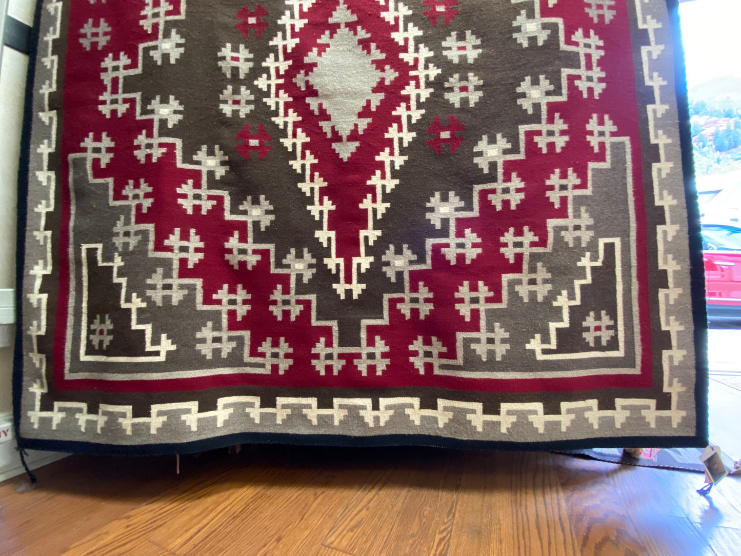 Ganado Navajo rug for sale, authentic navajo weaving, Elsie Tom Navajo rug, telluride furnishings, telluride art gallery