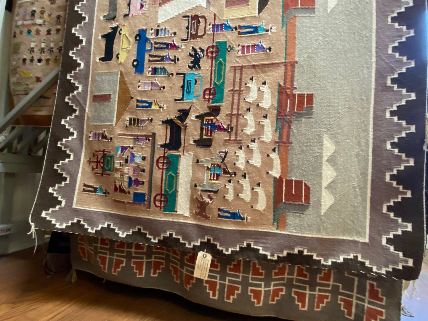 Authentic Navajo, Lifeways Pictorial Navajo weaving, navajo rug for sale, telluride furnishings, telluride gallery