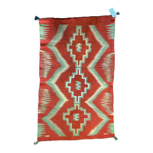 Antique Germantown and Raveled Flannel Navajo Weaving, navajo rug for sale, authentic navajo weaving, telluride furnishings, telluride art gallery
