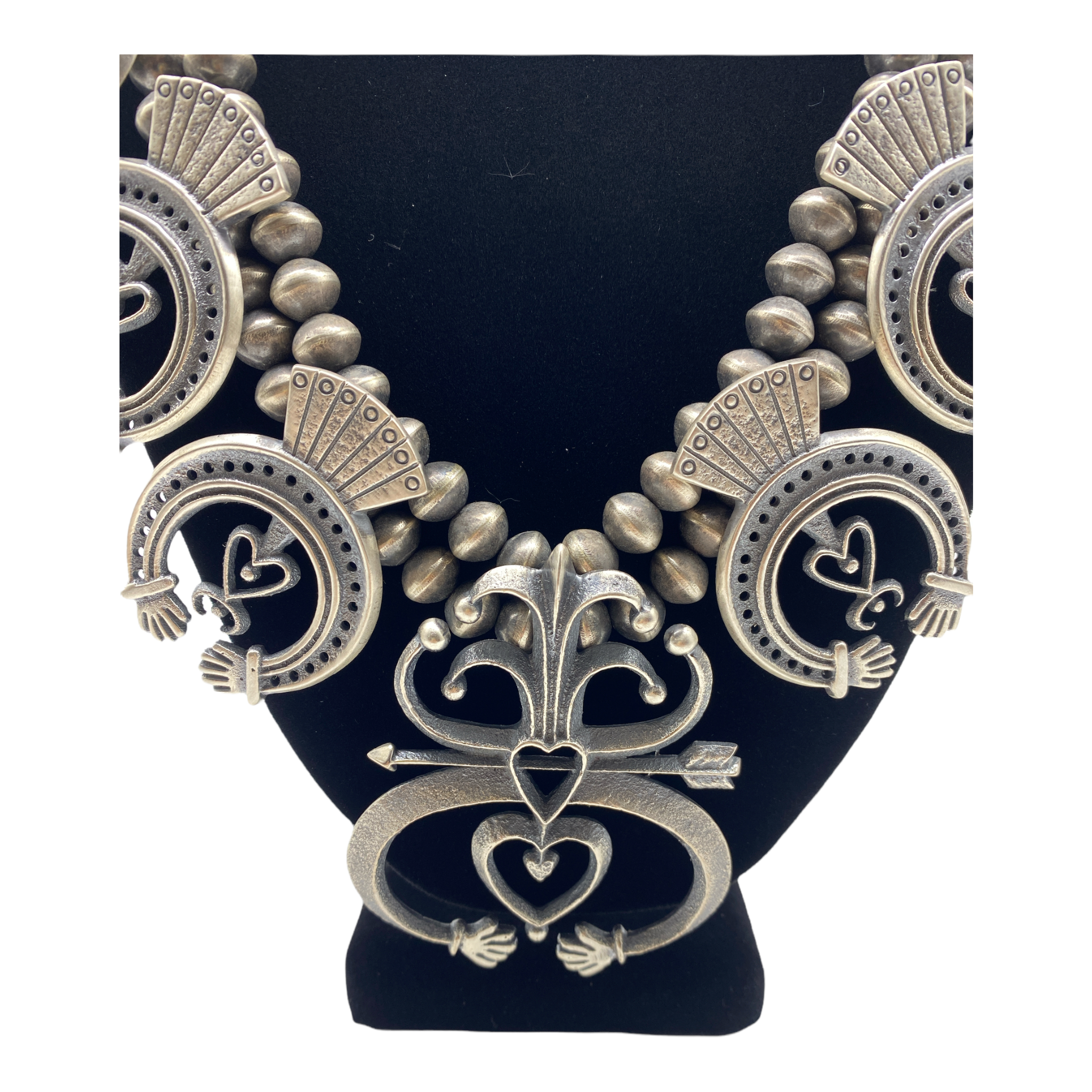 Aaron Anderson navajo squash blossom for sale, jewelry for sale telluride, navajo jewelry for sale