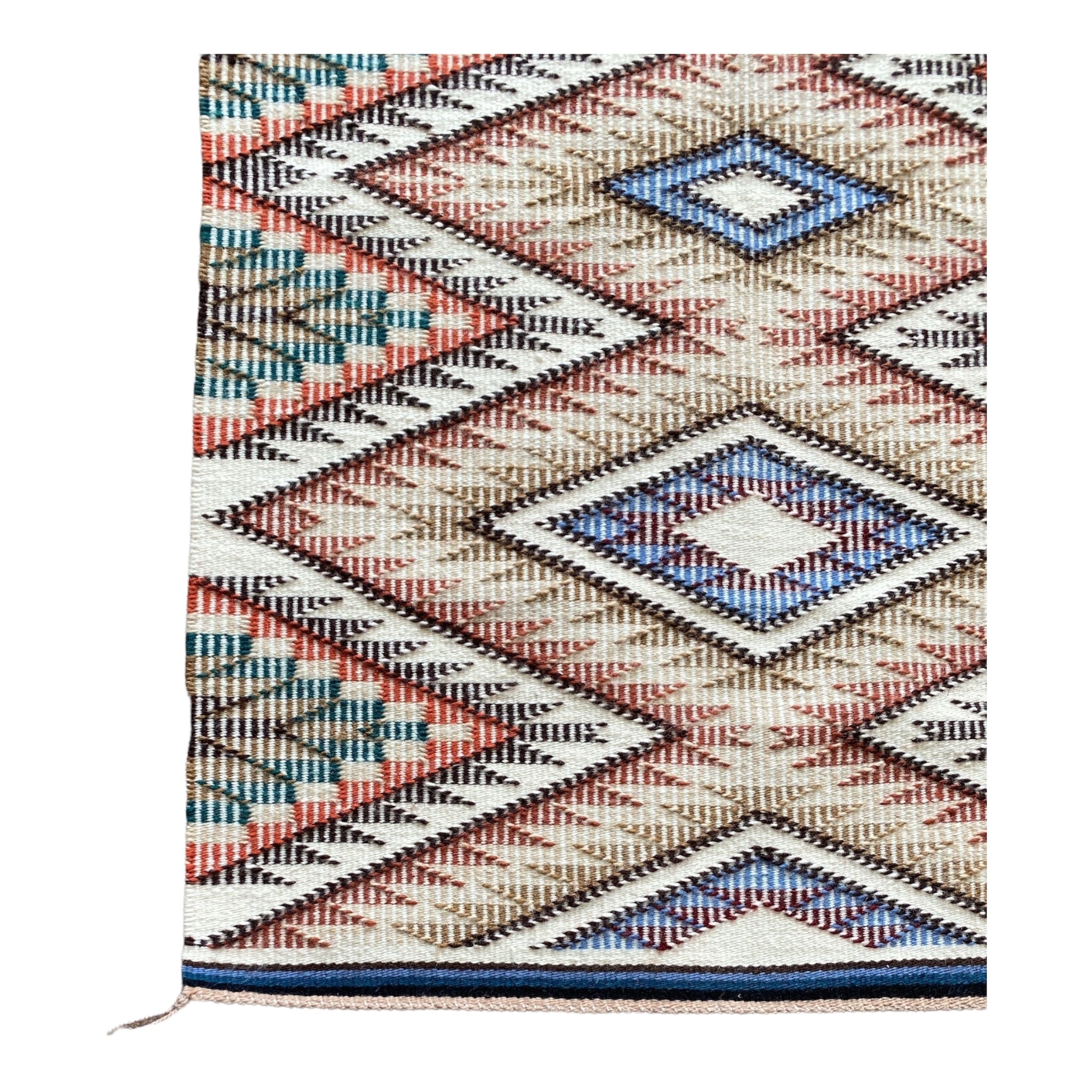 Margie Begay Raised Outline/Eye Dazzler Weaving 25.5" x 36"