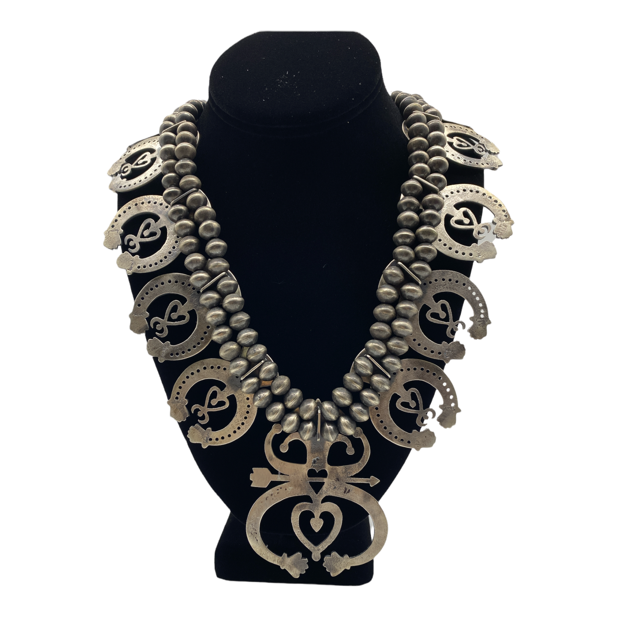 Aaron Anderson navajo squash blossom for sale, jewelry for sale telluride, navajo jewelry for sale