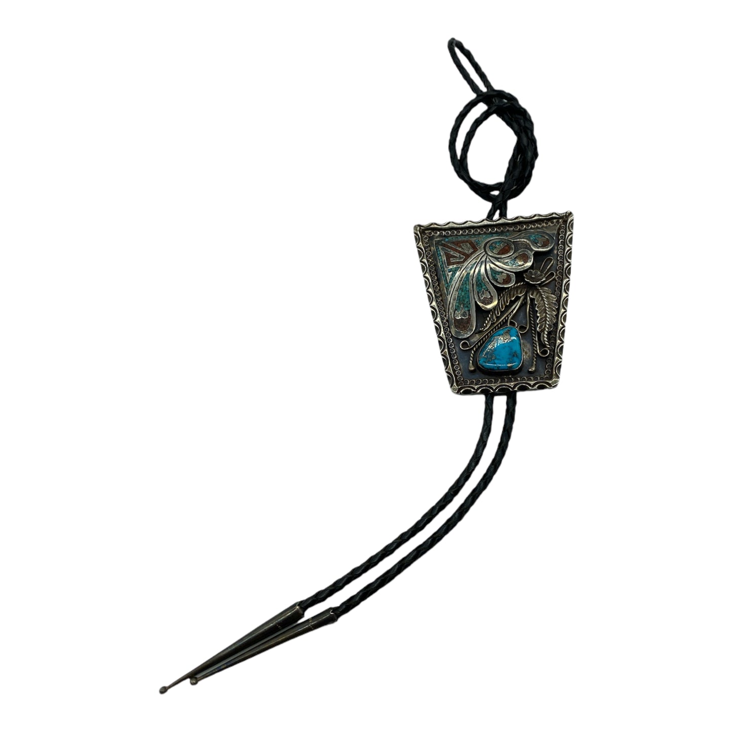 Navajo Mosaic Chip Inlay Bolo