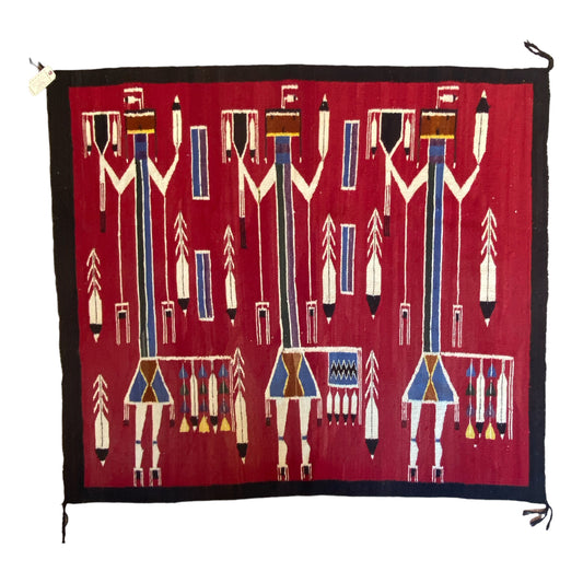 Navajo Yei Weaving, Navajo Rug for Sale, Southwestern rug, Vintage Navajo Weaving, Telluride, Native American Art for sale 