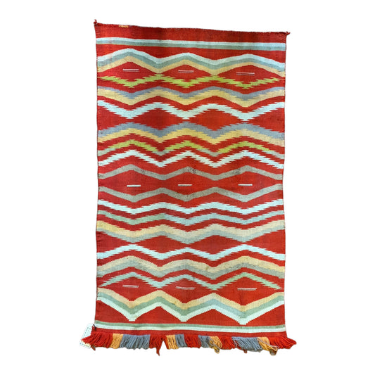 Antique Navajo Germantown Child's Blanket Weaving, navajo rug for sale, authentic navajo weaving, telluride furnishings, telluride art gallery