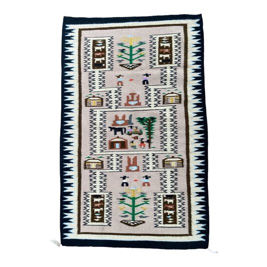 Nancy Clearwater Pictorial Storm Pattern Weaving 35.5" x 56.5"