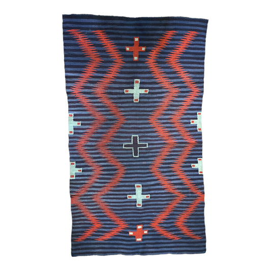 Antique Germantown Moki Navajo Wearing Blanket, navajo rug for sale, authentic navajo weaving, telluride furnishings, telluride art gallery