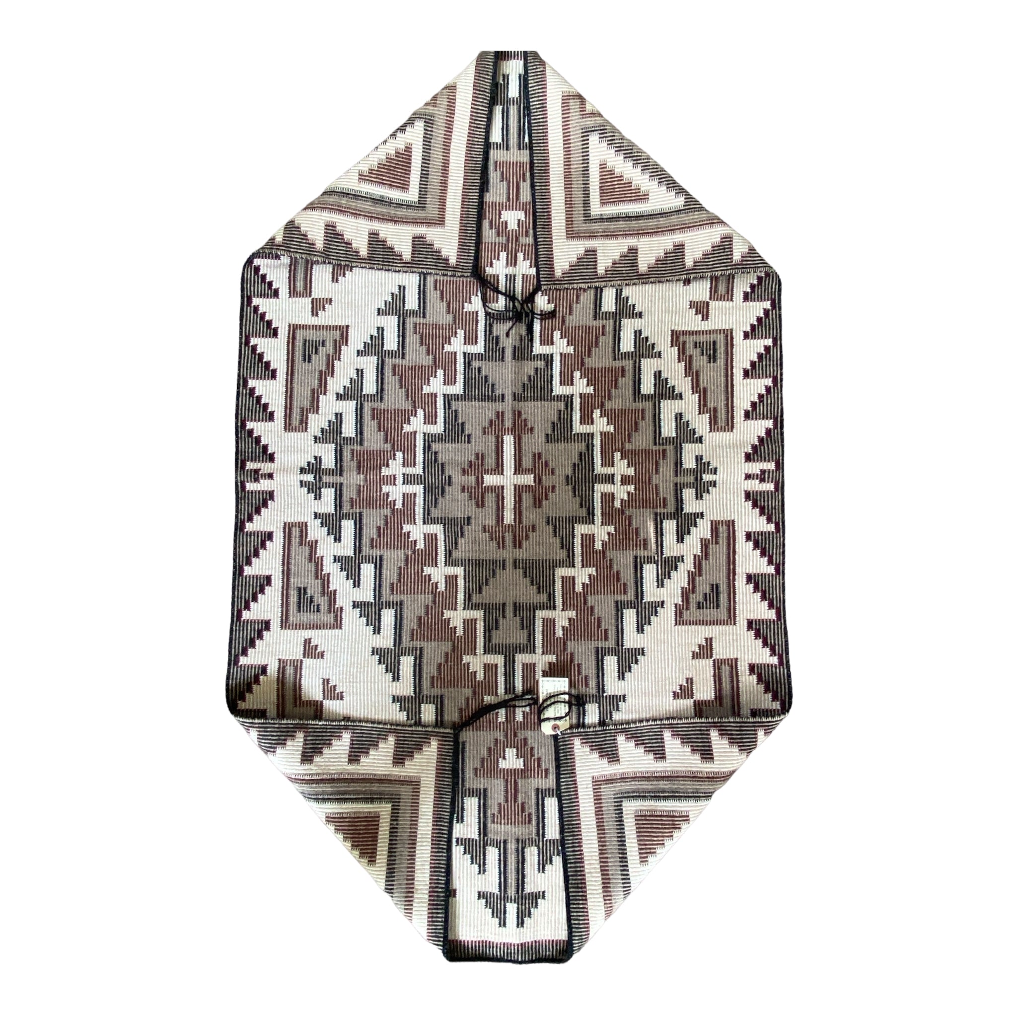 Marie Yazzie Coal Mine Mesa Raised Outline Weaving - 37.5" x 62.5"