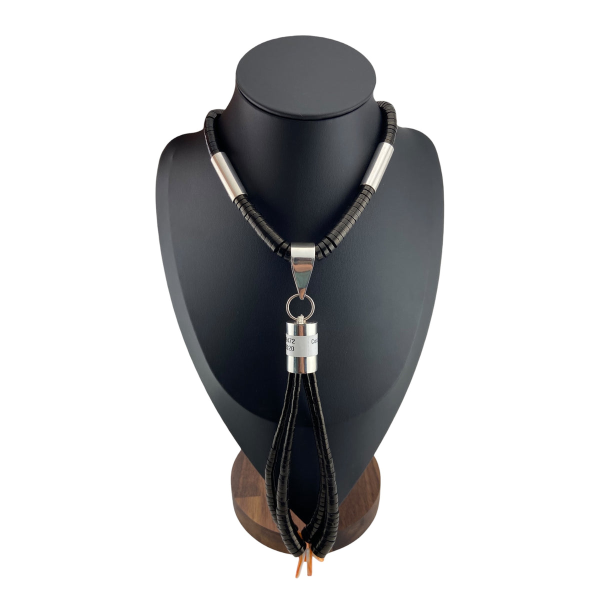 Rodney Coriz Santo Domingo Black Jet Ceremony Necklace w/Spiny Oyster