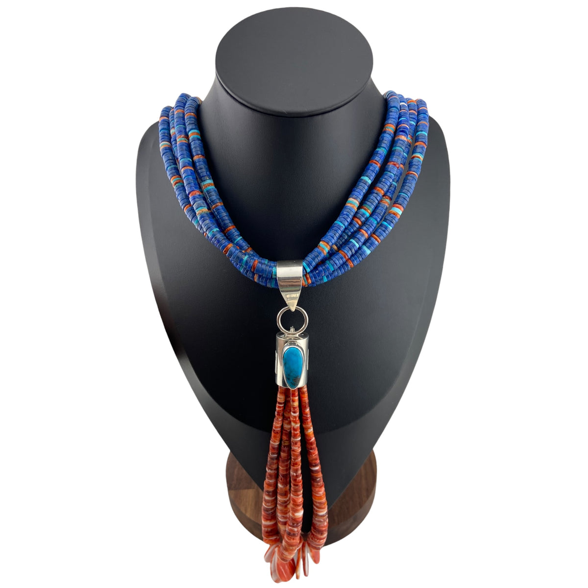 rodney coriz, lapis heishi beads, spiny oyster shell, kewa