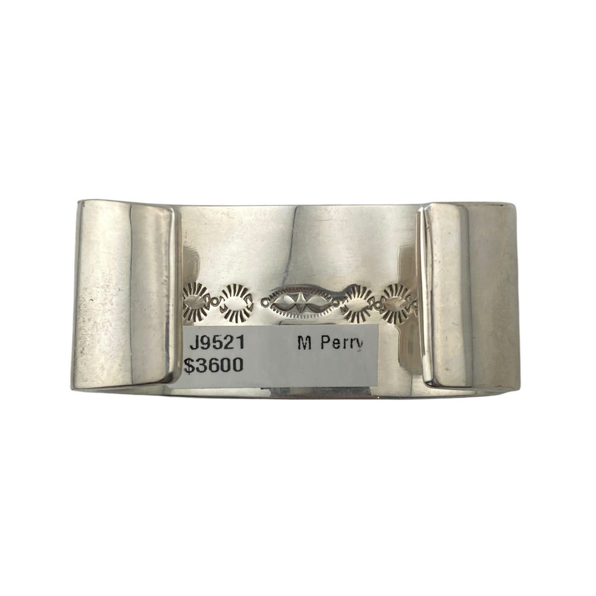Michael Perry Navajo Kingman & Coral Tufa Cast Inlay Bracelet