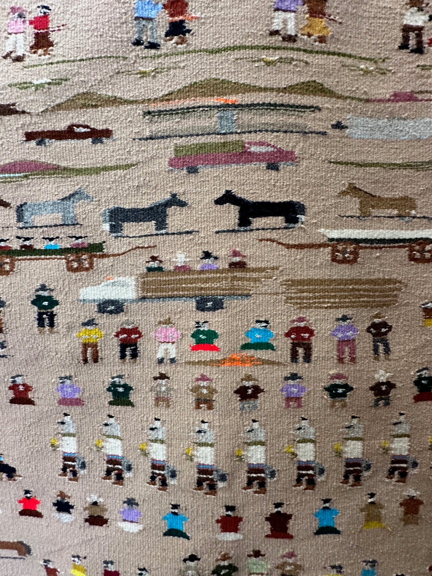 Pictorial Navajo Weaving for sale, navajo rug for sale, ceremony navajo weaving, telluride gallery