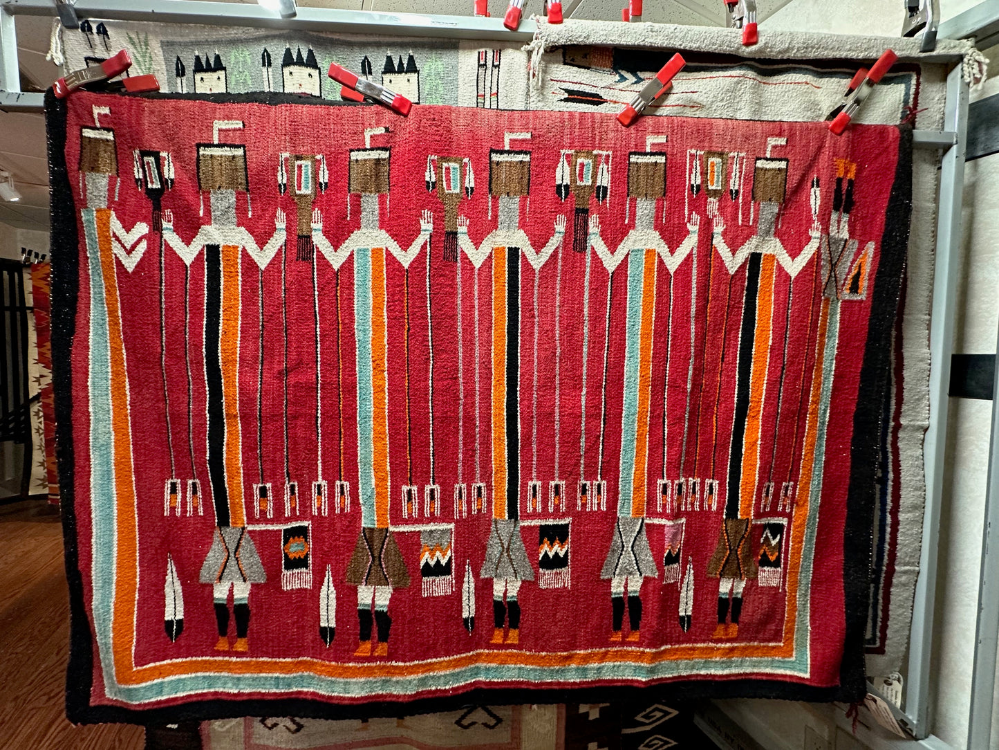 Vintage Navajo Yei for sale, navajo rug for sale, vintage navajo rug for sale, yei weaving, telluride gallery