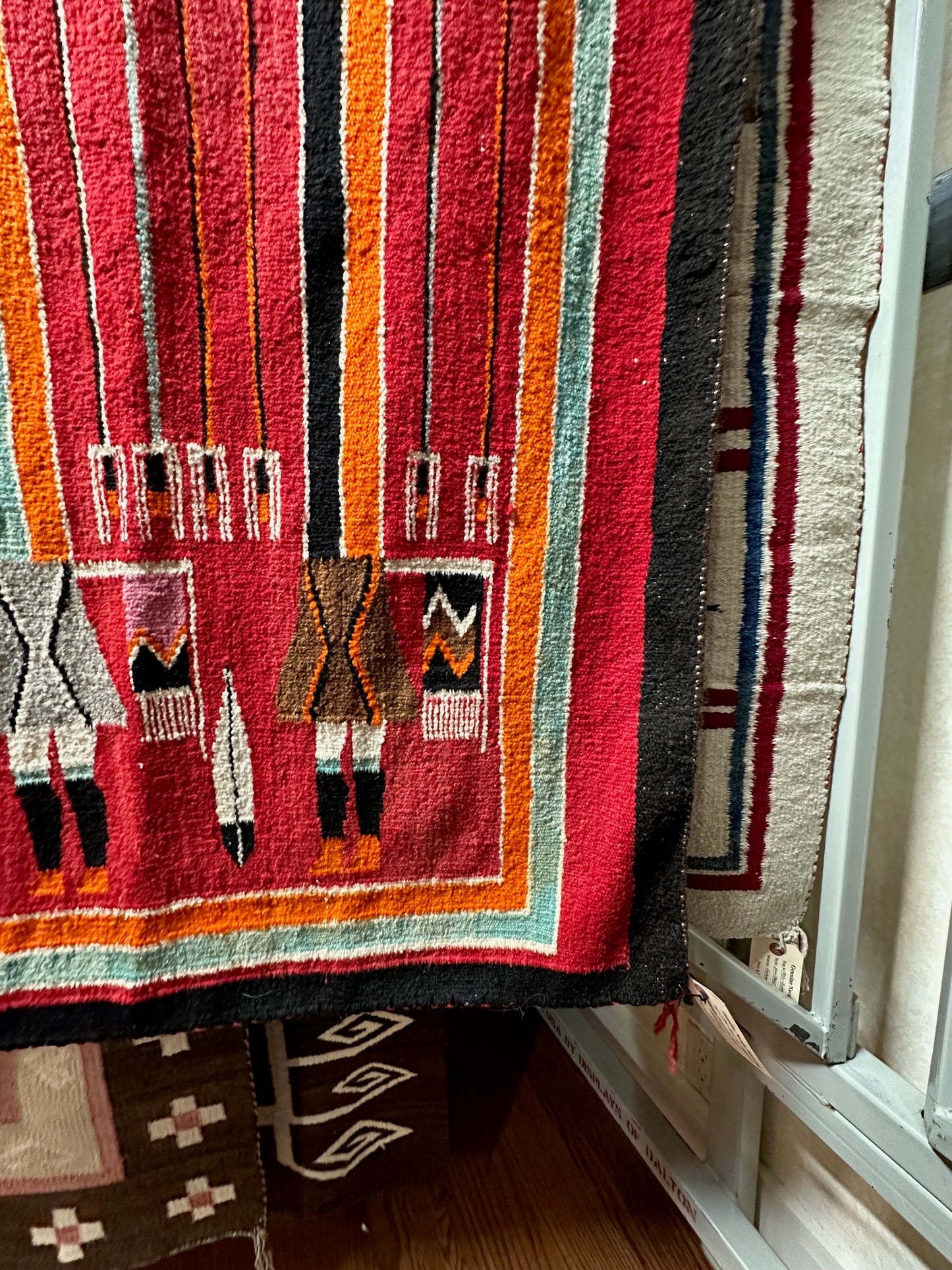 Vintage Navajo Yei for sale, navajo rug for sale, vintage navajo rug for sale, yei weaving, telluride gallery