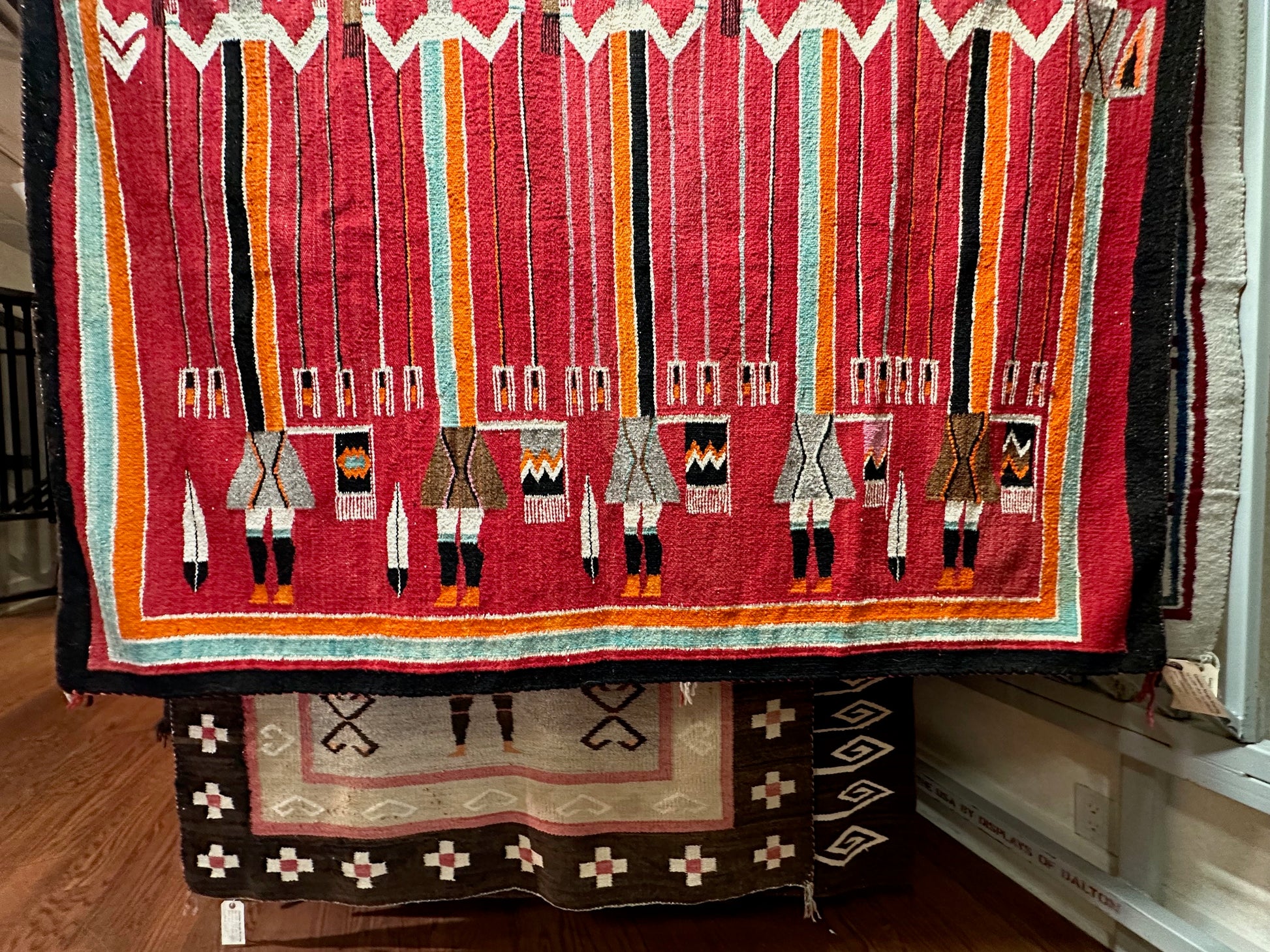 Vintage Navajo Yei for sale, navajo rug for sale, vintage navajo rug for sale, yei weaving, telluride gallery