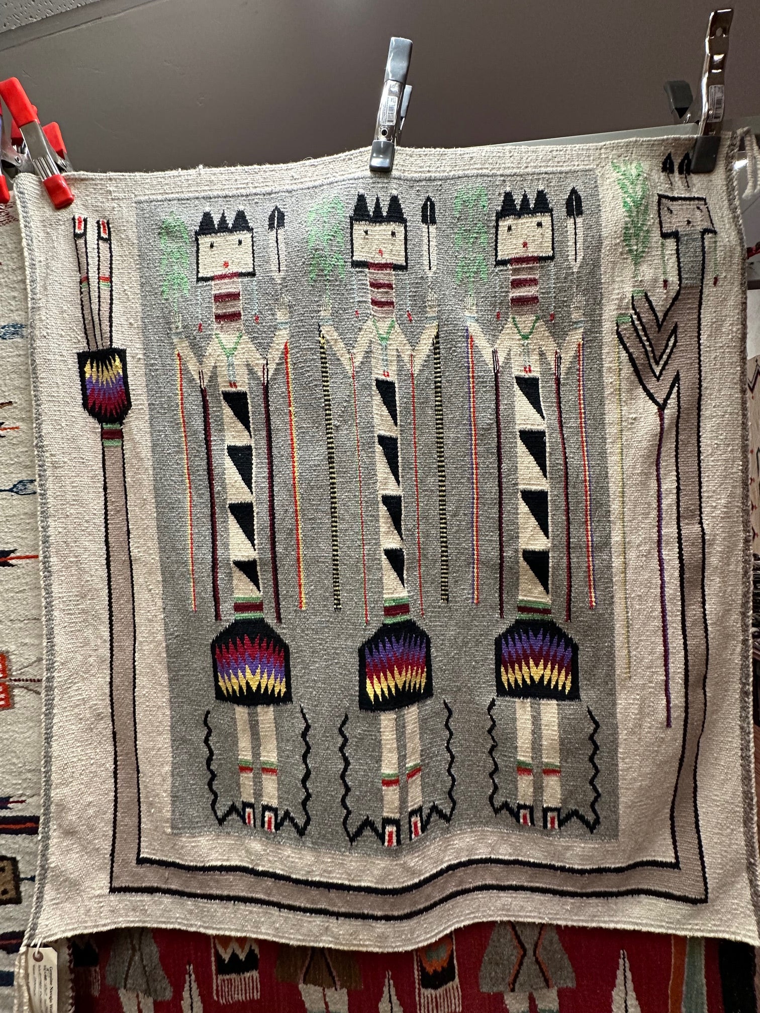 Vintage Navajo Yei weaving, navajo rug for sale, navajo weaving for sale, telluride gallery 