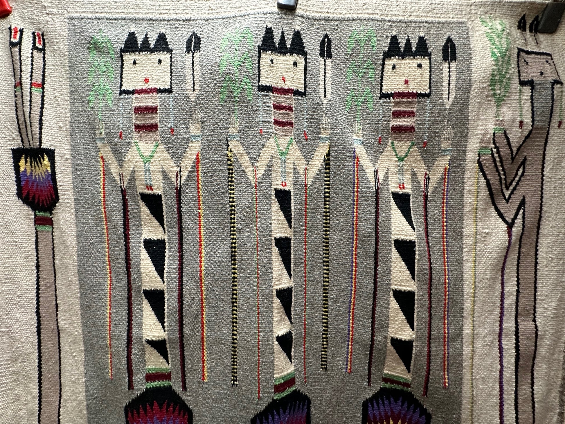 Vintage Navajo Yei weaving, navajo rug for sale, navajo weaving for sale, telluride gallery