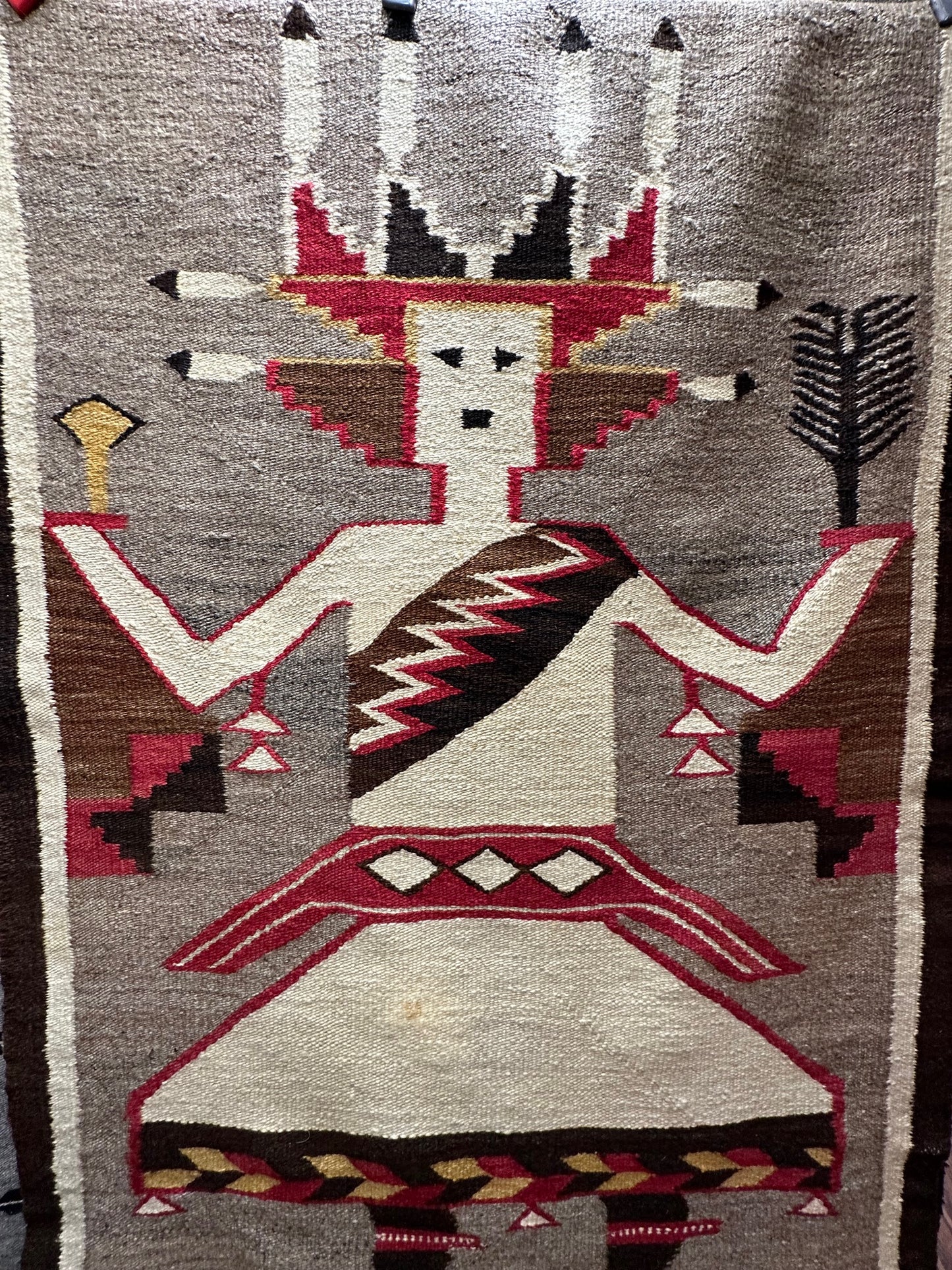Antique Butterfly Maiden Navajo Weaving - 37" x 60"