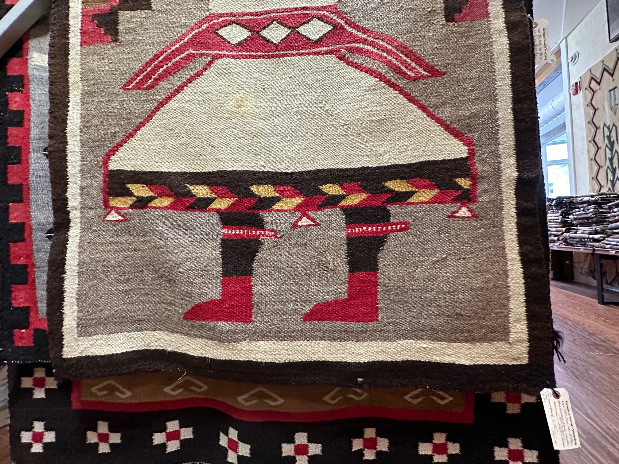 Antique Butterfly Maiden Navajo Weaving - 37" x 60"