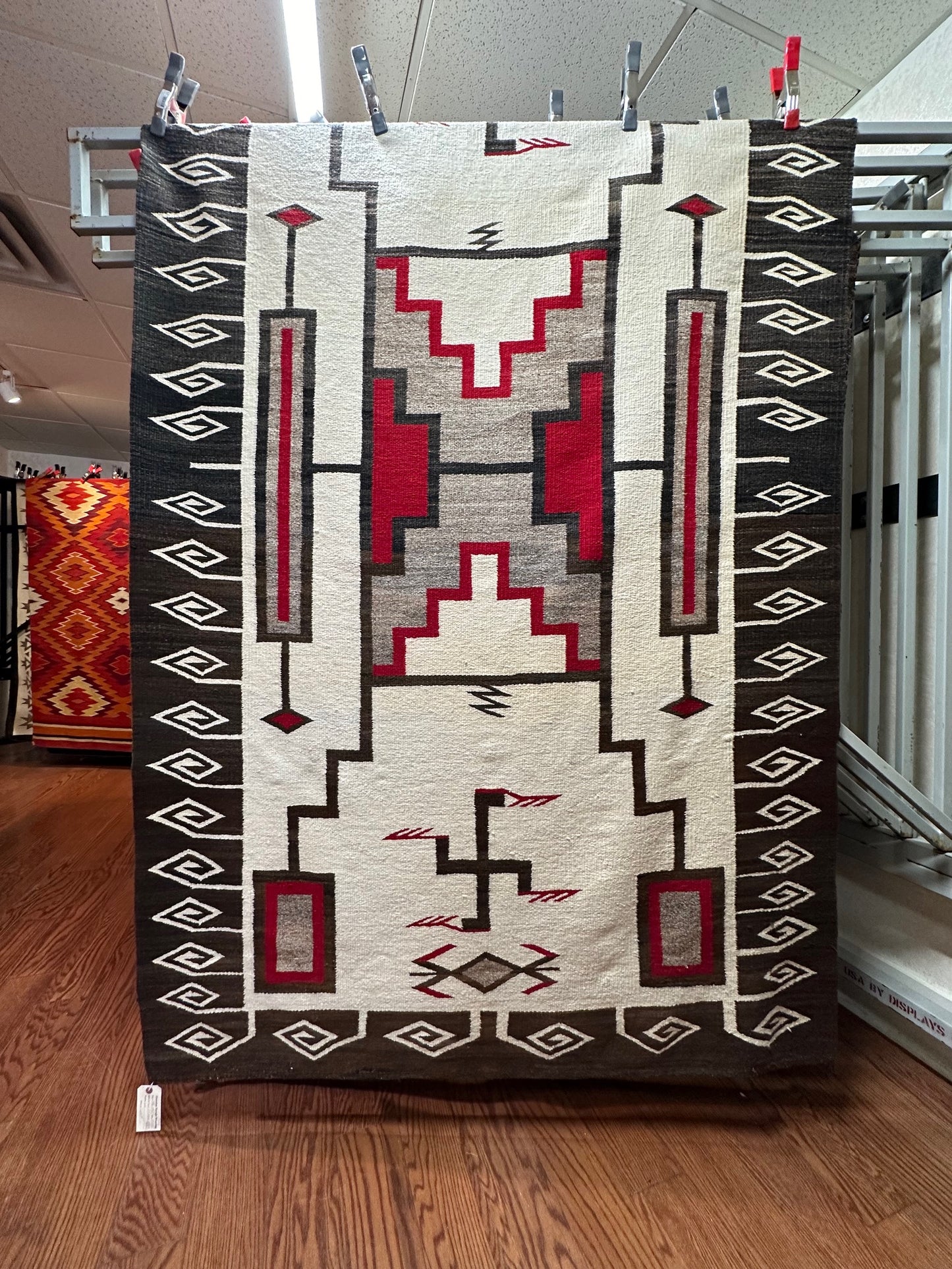 JB Moore Navajo Rug for sale, Antique navajo rug for sale, Navajo storm weaving, telluride gallery 