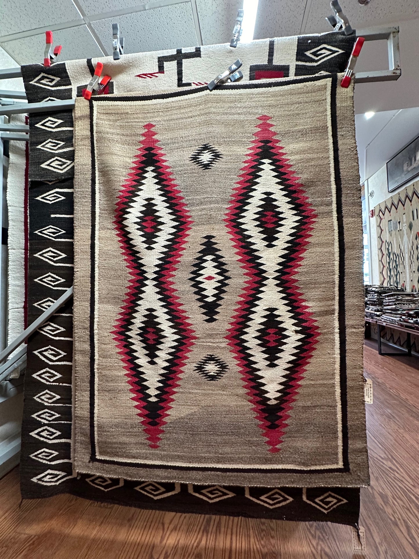 JB Moore Crystal Navajo weaving for sale, navajo rug for sale, antique navajo weaving, telluride gallery