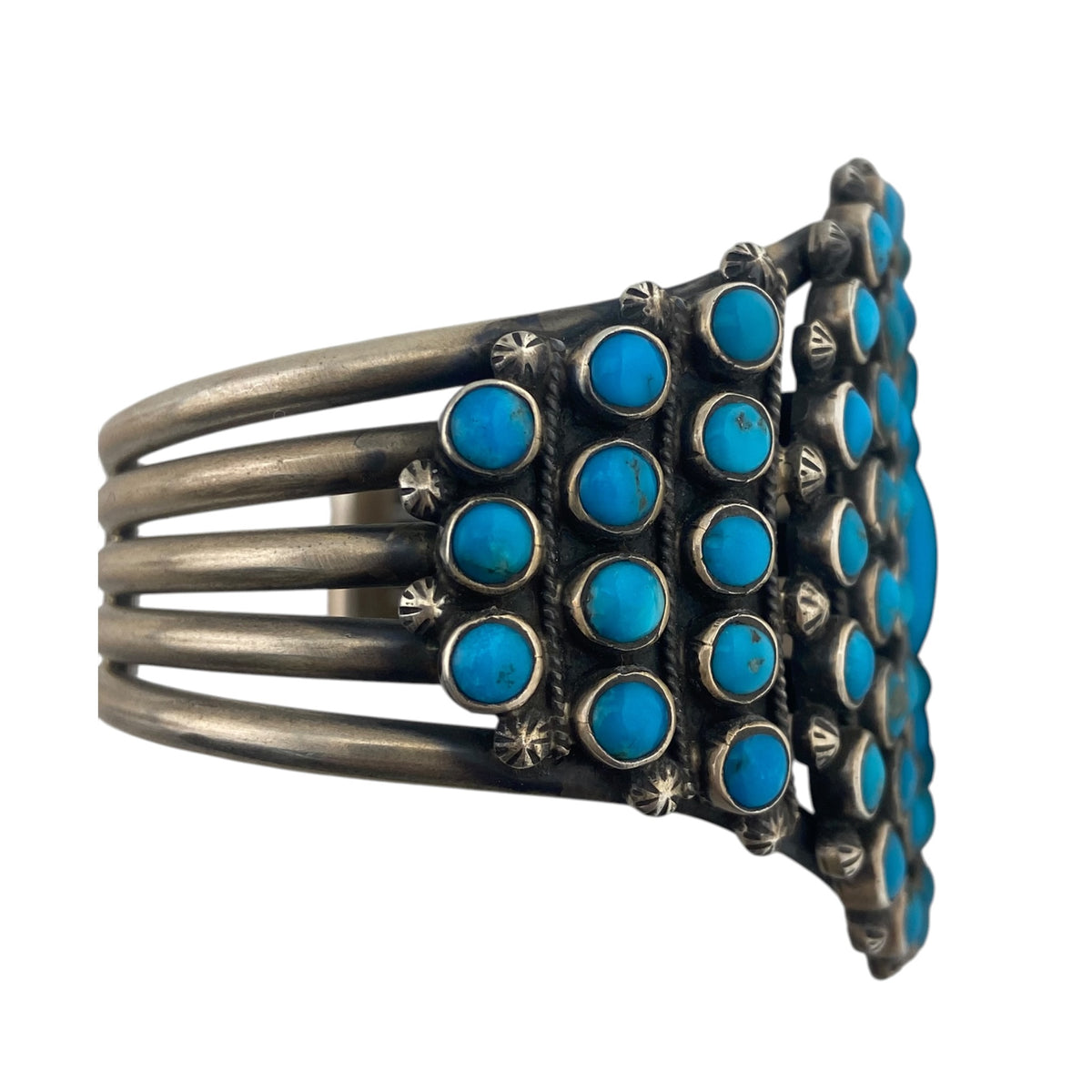 Verdy Jake Navajo Snake Eye Turquoise Cluster Bracelet
