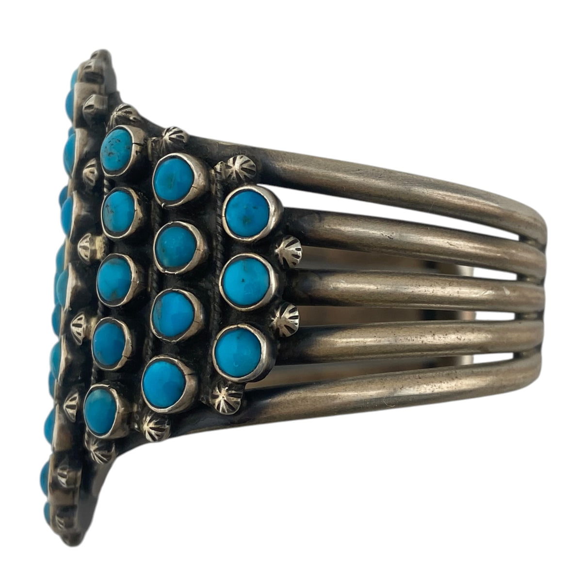 Verdy Jake Navajo Snake Eye Turquoise Cluster Bracelet