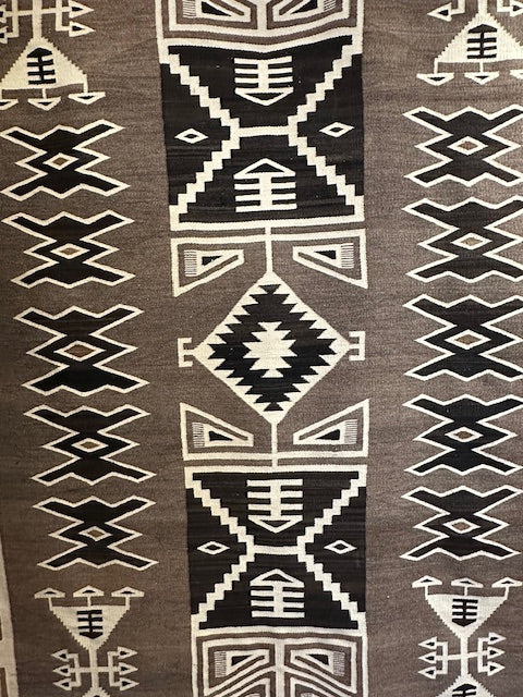 Vintage Toadlena/Two Grey Hills Navajo weaving, navajo rug for sale, authentic navajo weaving, telluride furnishings, telluride art gallery 