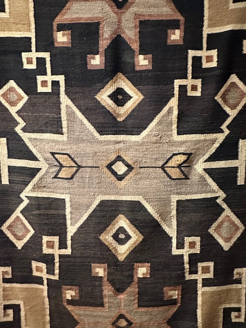 Antique Valero Star Crystal Navajo Weaving, navajo rug for sale, authentic navajo weaving, telluride furnishings, telluride art gallery 