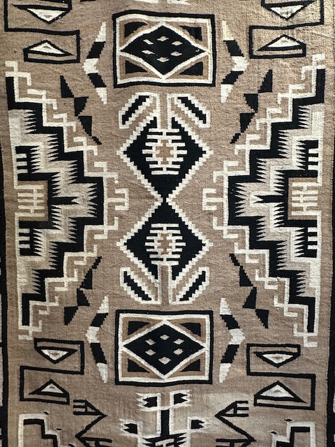 Antique Toadlena/Two Grey Hills Navajo Weaving, navajo rug for sale, authentic navajo, telluride furnishings, telluride art gallery 