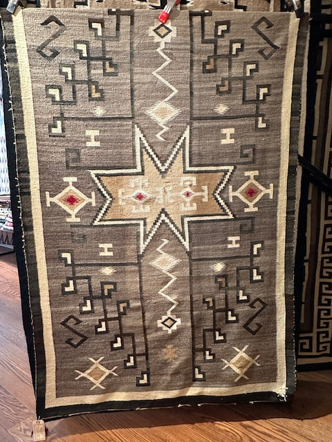 Antique Crystal Navajo weaving, Navajo rug for sale, authentic navajo weaving, telluride furnishings, telluride art gallery 