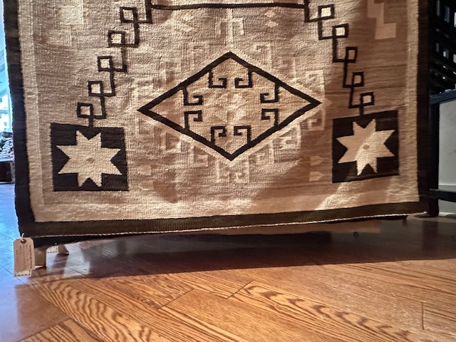 Antique Toadlena/Two Grey Hills Navajo Weaving, navajo rug for sale, authentic Navajo, Telluride furnishings, telluride gallery
