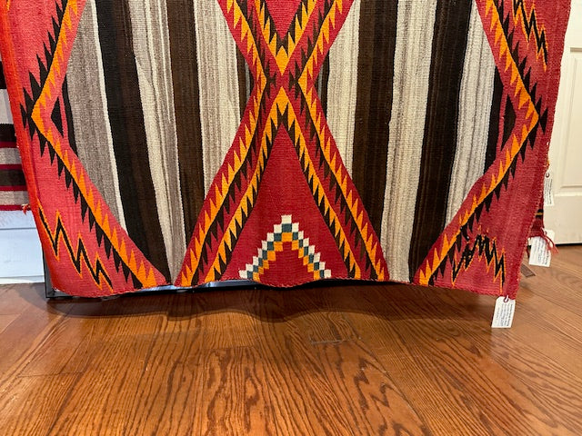 Antique 4th phase Navajo Chief's Blanket, Genuine Navajo Rug for Sale, Native American Art, Telluride Art Gallery 