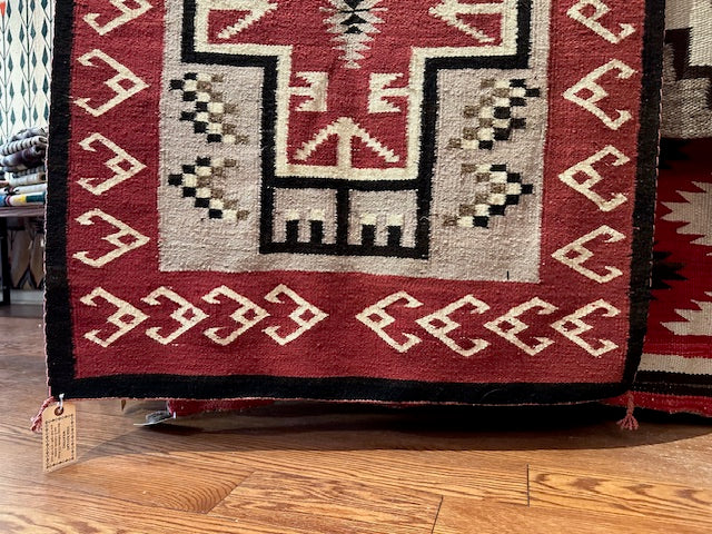 Vintage "Cross" Ganado Navajo Weaving - 35" x 67"