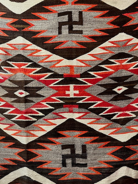 Antique Whirling Log Navajo Weaving, Navajo Rugs for sale, Telluride gallery, native american art gallery, telluride gift shop