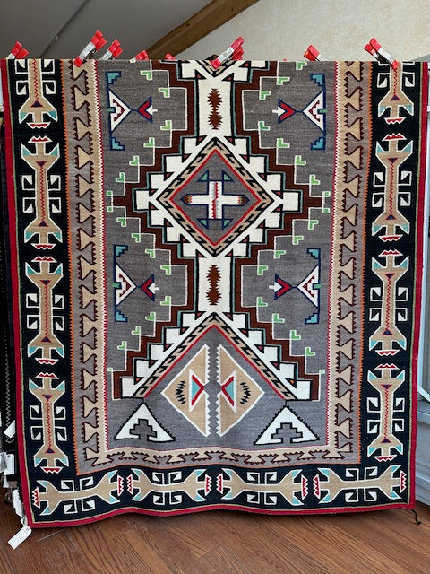 Vintage Teec Nos Pos Navajo Weaving, authentic navajo rugs for sale, telluride gallery, native american art for sale, telluride gift shop