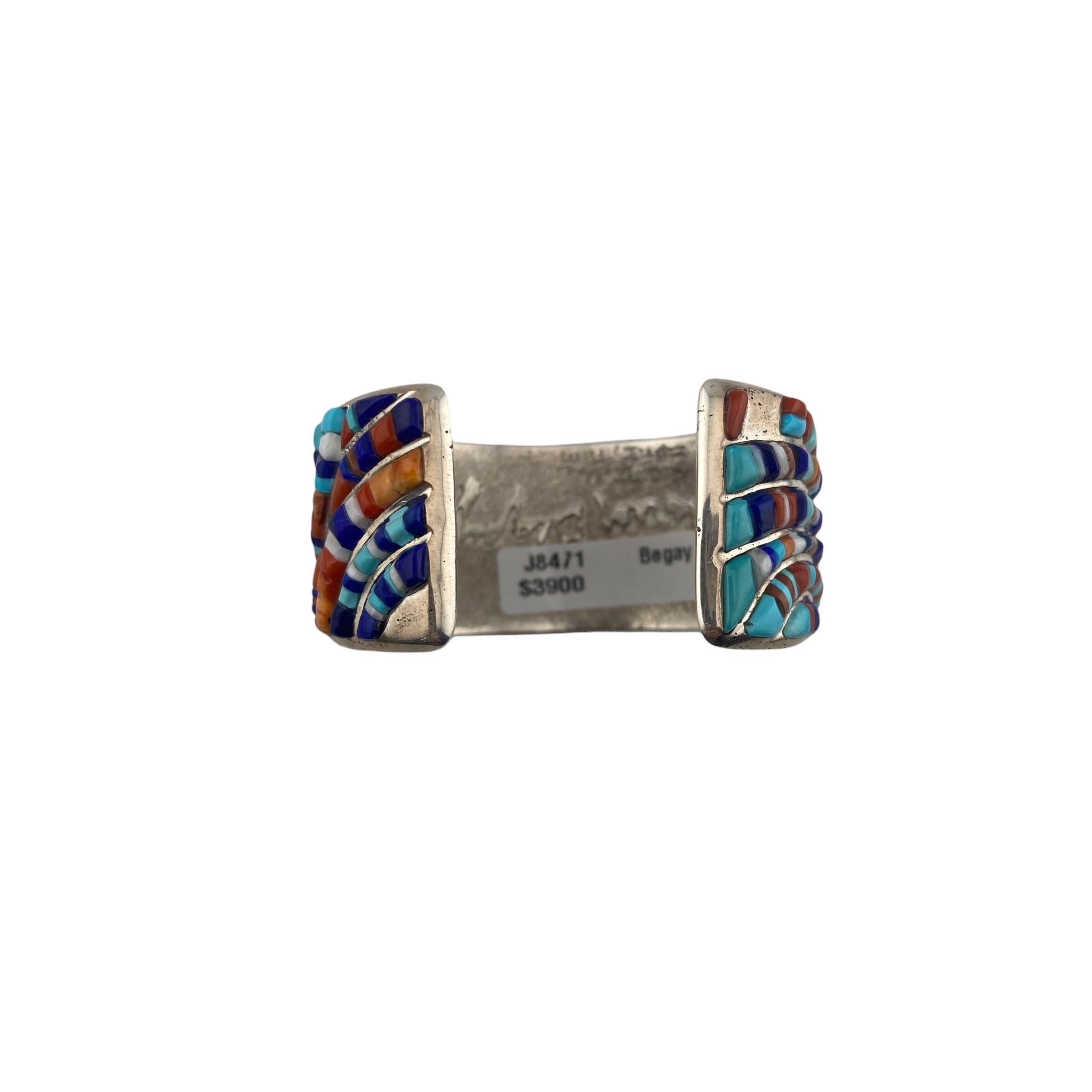 Philander Begay Tufa Cast & Multi Stone Inlay Bracelet Cuff