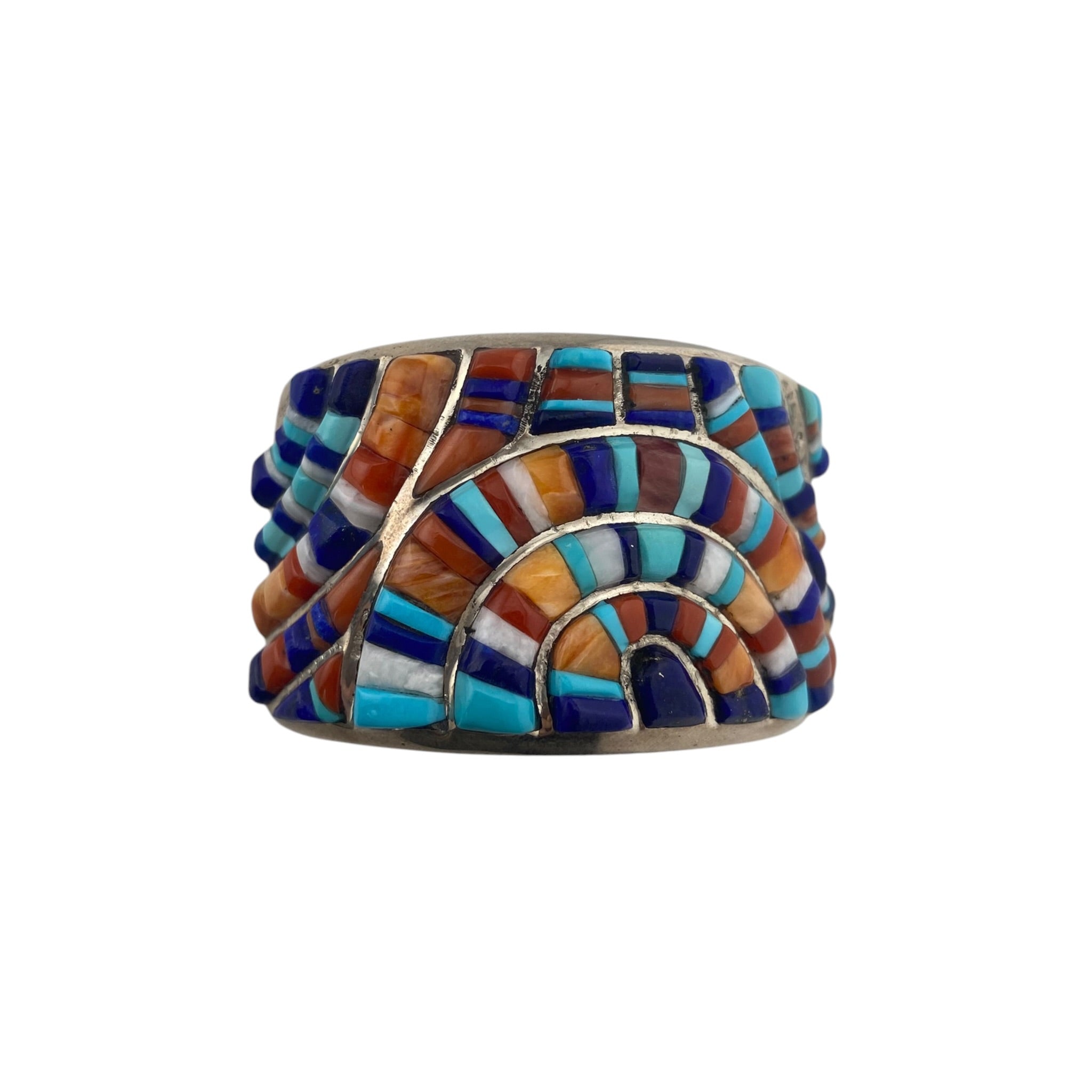 Philander Begay Tufa Cast & Multi Stone Inlay Bracelet Cuff