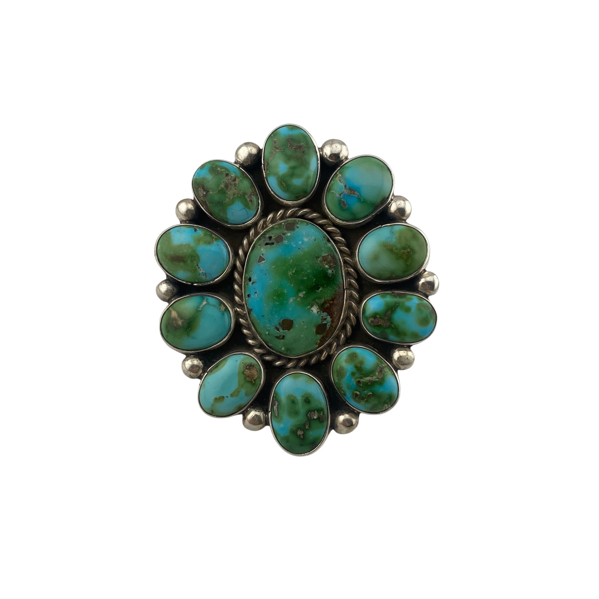 sonoran gold, ring, sterling silver, flower cluster