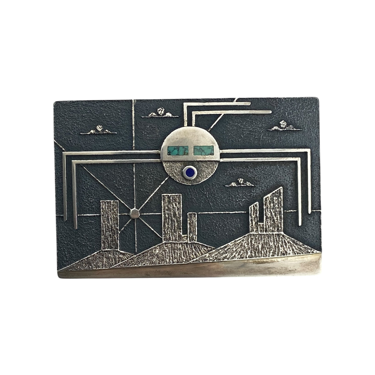 ric charlie, tufa cast buckle, monument valley, navajo