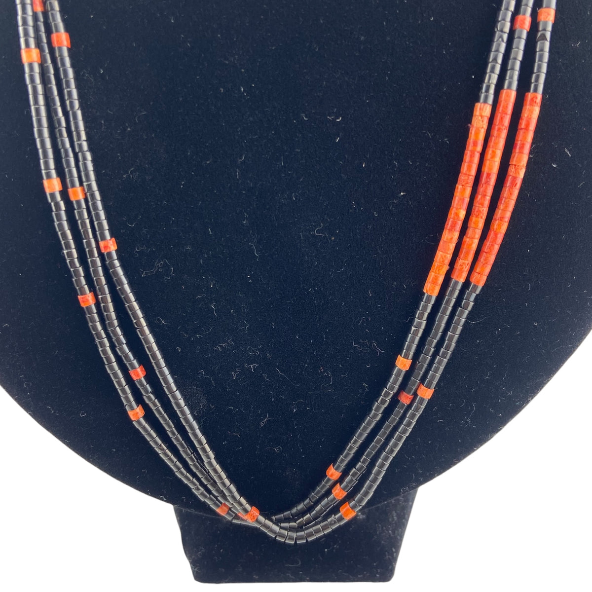 Lita Atencio Kewa 3 Strand Very Fine Jet & Spiny Oyster "Moon & Stars"
