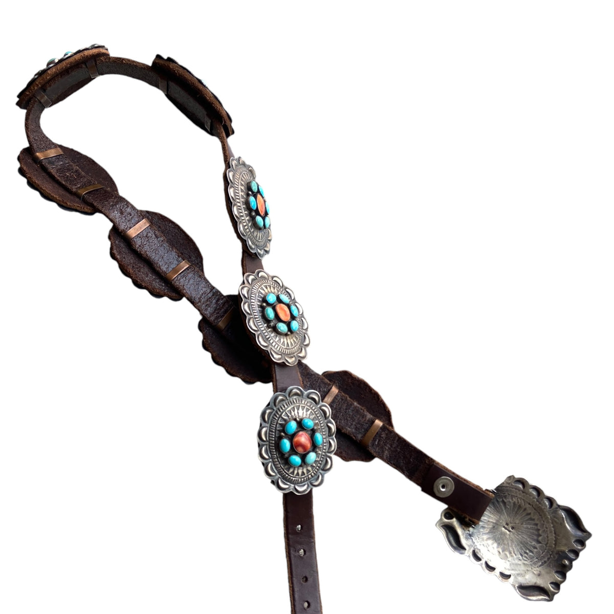 Dan Morgan Navajo Spiny Oyster & Turquoise Concho Belt