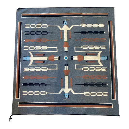 Navajo sandpainting weaving, Yei weaving, telluride
