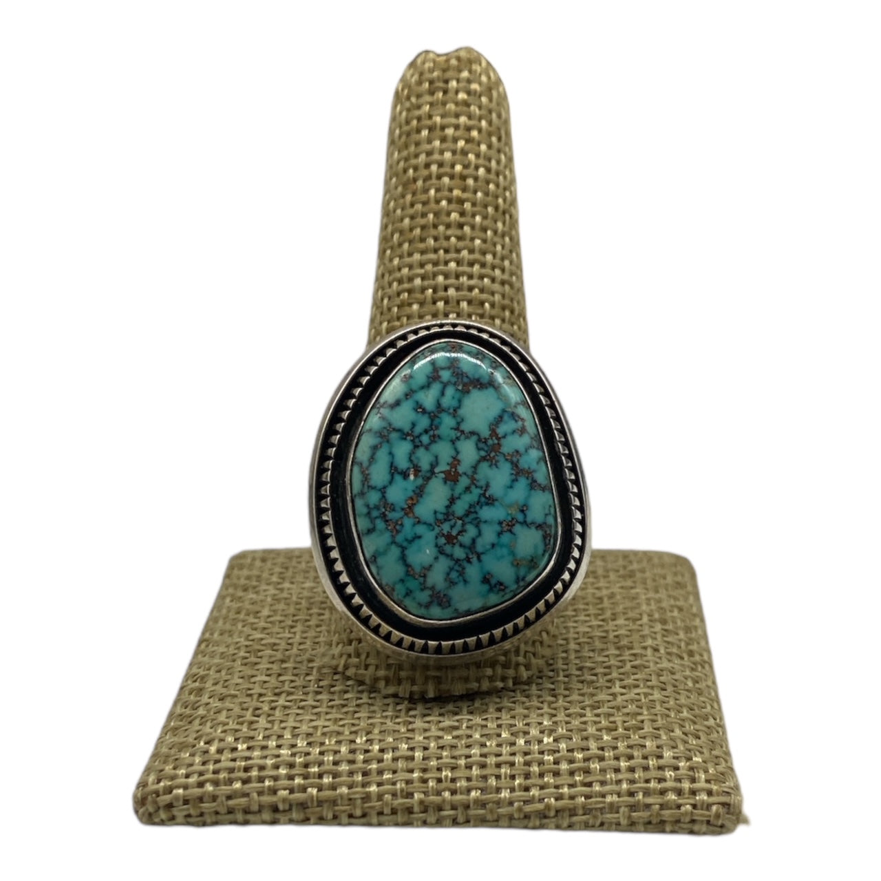 Leonard Nez jewelry, turquoise ring, Navajo jewelry, Telluride