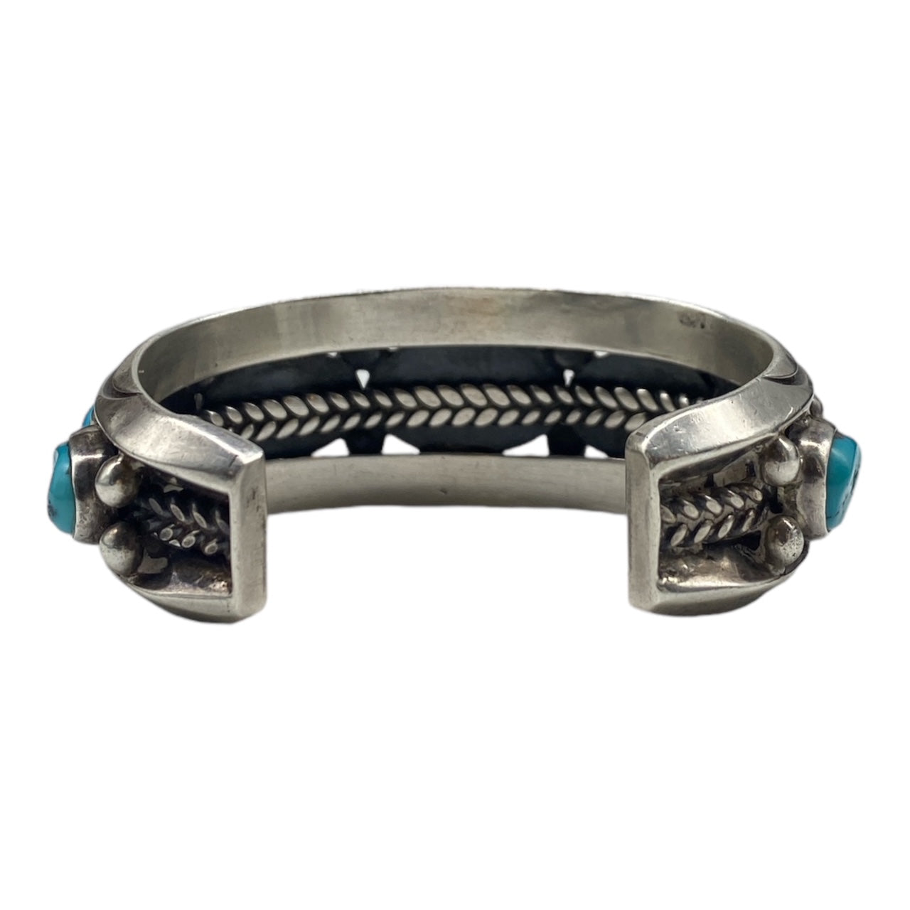 Orville Tsinnie Navajo Morenci Turquoise Bracelet