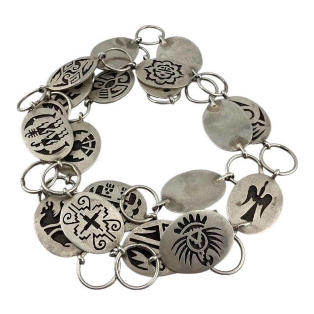 Hopi belt, sterling silver, link belt, hopi overlay, telluride jewelry store, hopi  jewelry for sale 