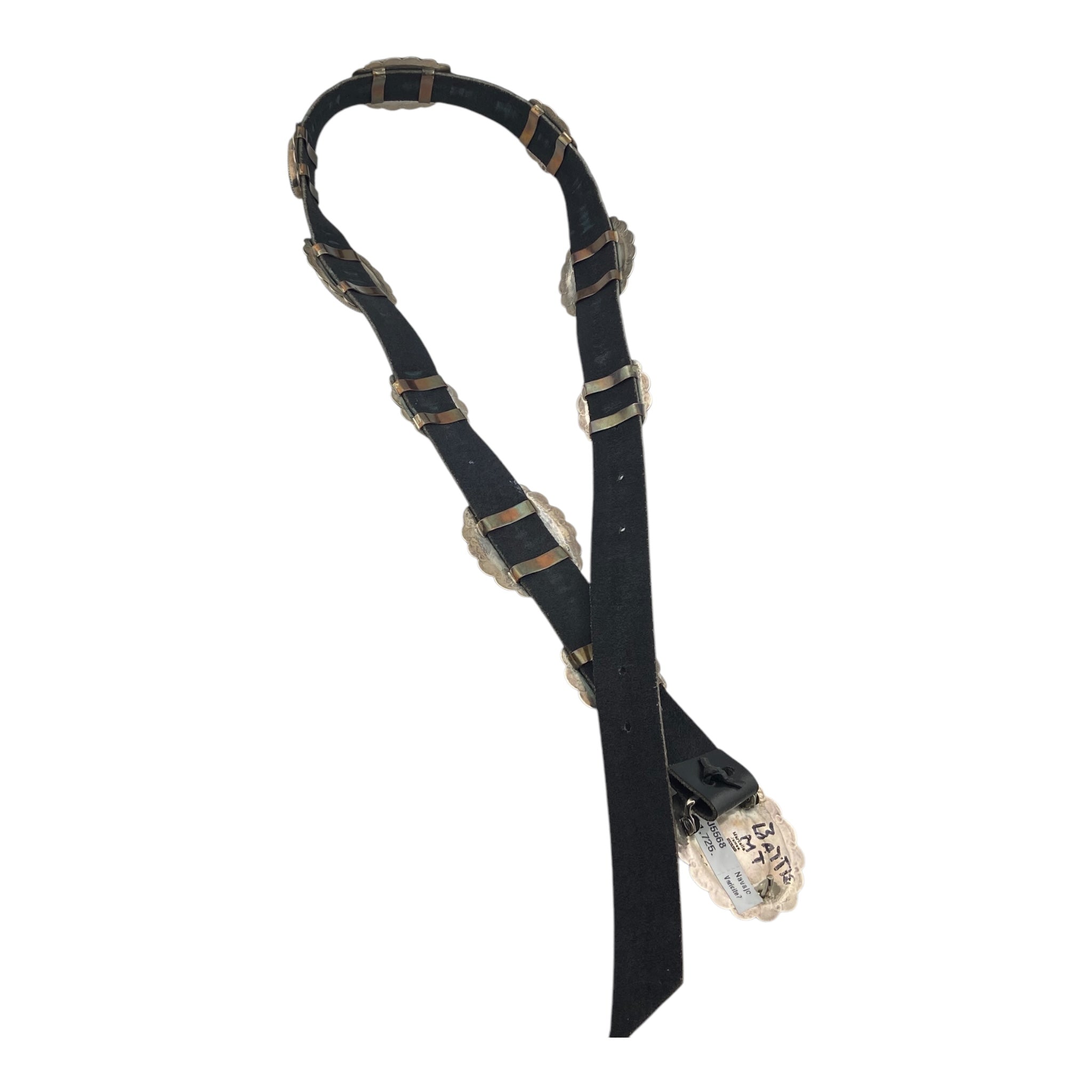 Marcella James Battle Mountain Variscite Concho Belt