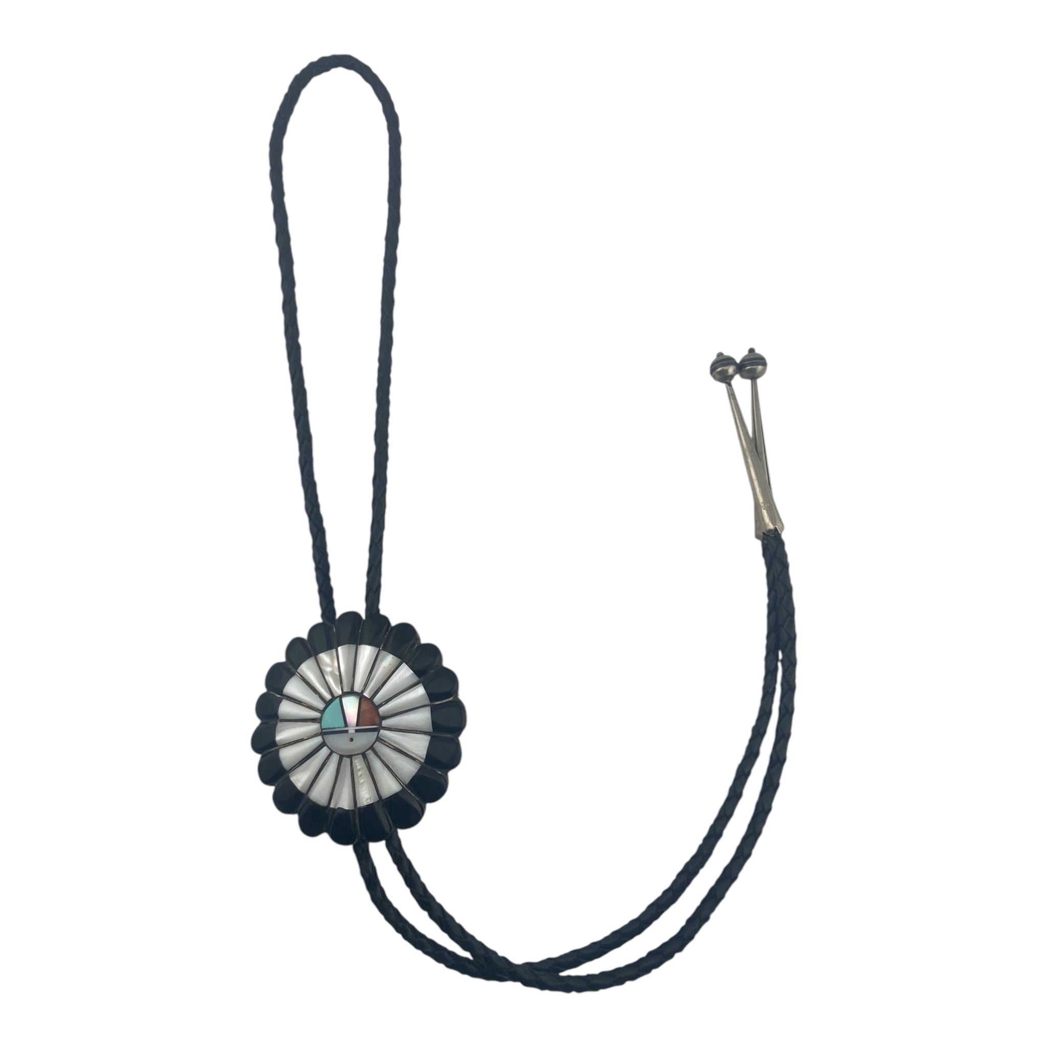 Zuni Sunface Raised Inlay Bolo