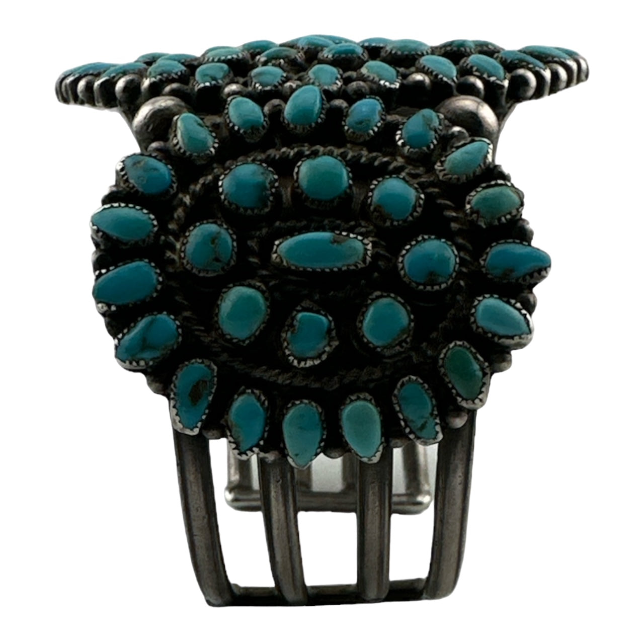 Zuni Vintage Turquoise Cluster Bracelet, authentic native american jewelry for sale, telluride jewelry store, telluride gallery